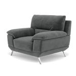 Zuco Armchair - Armchair Fabric — FAB-MEG-20 PEWTER, gallery image 3
