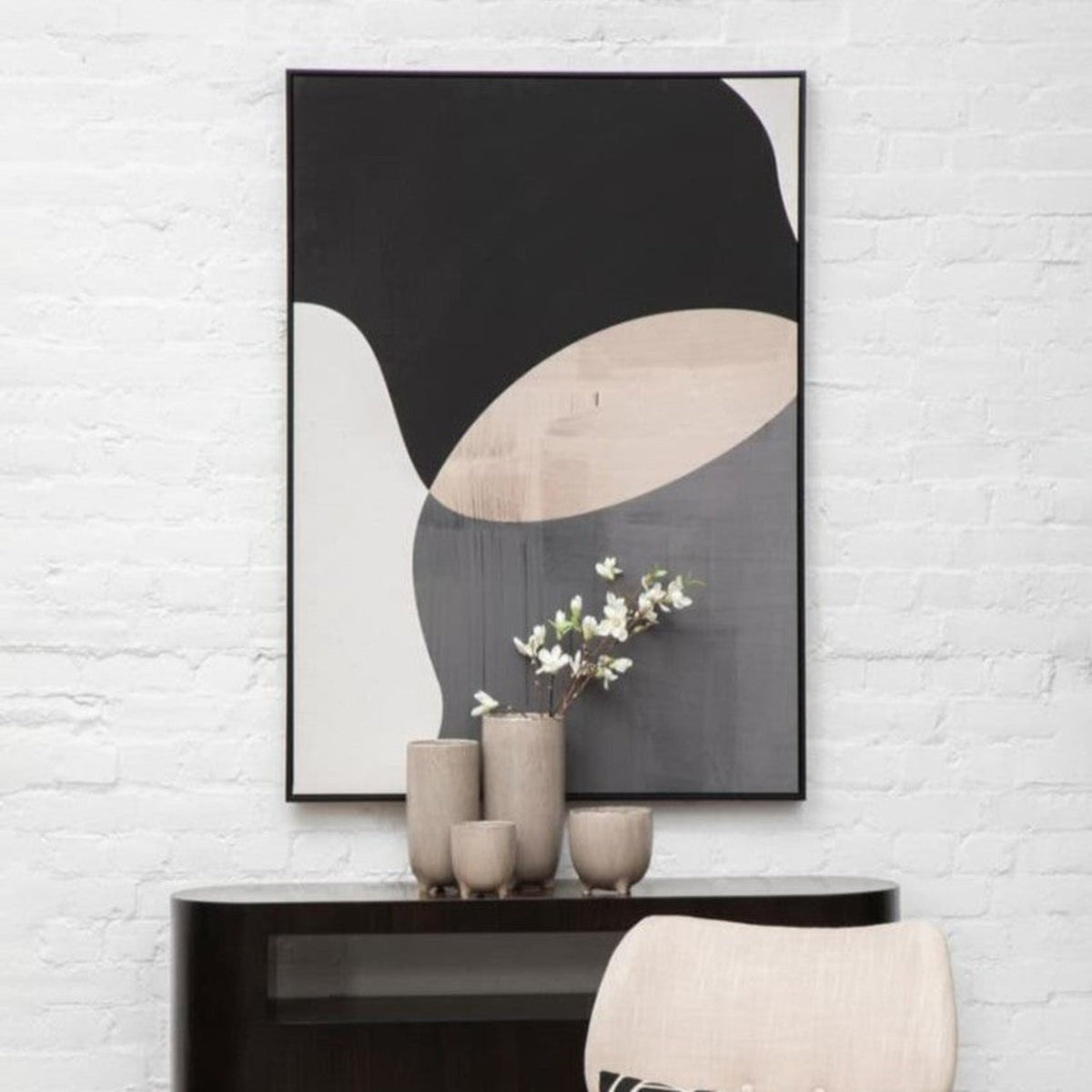 Astratto Abstract Design Black Natural Wall Art - SALE Astratto Abstract Design Black Natural Wall Art Sterling Home 1