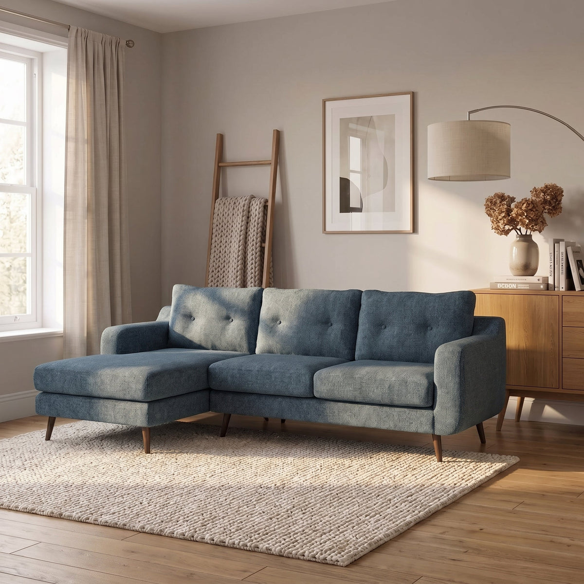 Phoebe Large Chaise Sofa - Large Chaise Sofa LHF Standard Back Grade B - Left Hand Facing Chaise Sofas Sterling Home 2