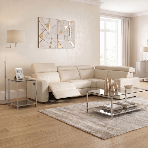 Nicoletti Rossini Corner Sofa - Corner Group with Power Recliner & Headrest CB - Right Hand Facing - Power with Power Headrest & USB Corner Sofas Sterling Home 2