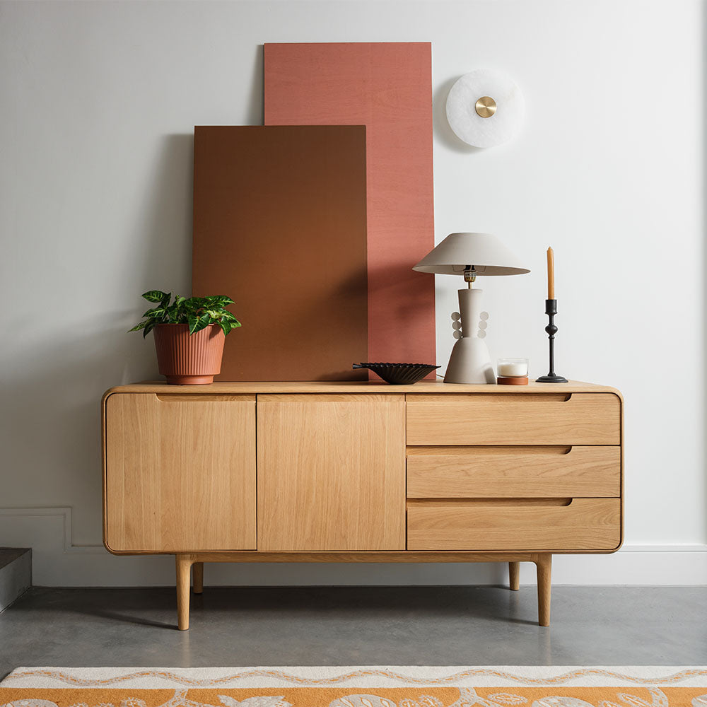 G Plan Winchester Wide Sideboard - Wide Sideboard Light Oak Sideboards Sterling Home 1