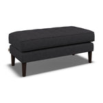 Orla Kiely Ebben Footstool - Footstool Premium Plain Sterling Home 7 Clara Indigo / Toucan Weathered Oak Feet