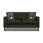Orla Kiely Ebben Small Sofa - Small Sofa Premium Plain Sterling Home 5 Clara Moss / Lola Weathered Oak Feet
