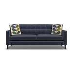 Orla Kiely Ebben Large Sofa - Large Sofa Premium Plain Sterling Home 7 Clara Navy / Multi Stem Rockpool Weathered Oak Feet