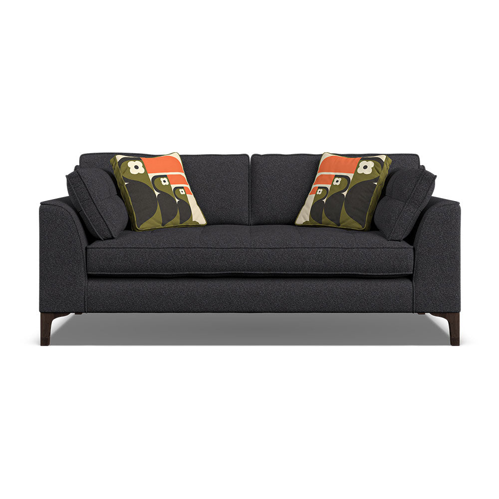 Orla Kiely Arklow Medium Sofa - Medium Sofa Premium Plain Sterling Home 3 Clarin Indigo / Toucan Weathered Oak Feet