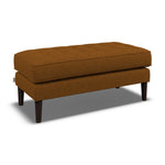Orla Kiely Ebben Footstool - Footstool Premium Plain Sterling Home 2 Clarin Caramel / Busy Bee Weathered Oak Feet