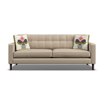 Orla Kiely Ebben Large Sofa - Large Sofa Premium Plain Sterling Home 8 Clara Natural / Deco Flower Weathered Oak Feet