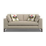 Orla Kiely Arklow Medium Sofa - Medium Sofa Premium Plain Sterling Home 4 Clarin Clay / Deco Flower Weathered Oak Feet