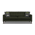 Orla Kiely Ebben Large Sofa - Large Sofa Premium Plain Sterling Home 2 Clara Moss / Lola Weathered Oak Feet