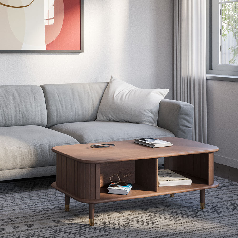 Rise Rectangular Coffee Table Walnut - Rectangular Coffee Table Walnut