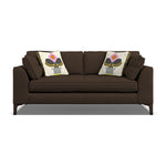 Orla Kiely Arklow Medium Sofa - Medium Sofa Premium Plain Sterling Home 1 Clarin Chocolate / Deco Flower Weathered Oak Feet