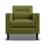 Orla Kiely Ebben Armchair - Armchair Premium Plain Sterling Home 1 Clara Seagrass / Deco Fllower Weathered Oak Feet