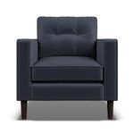 Orla Kiely Ebben Armchair - Armchair Premium Plain Sterling Home 5 Clara Navy / Multi Stem Rockpool Weathered Oak Feet