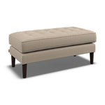 Orla Kiely Ebben Footstool - Footstool Premium Plain Sterling Home 5 Clara Natural / Deco Flower Weathered Oak Feet