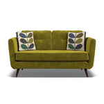 Orla Kiely Ivy Small Sofa - Small Sofa Premium Plain Sterling Home 2 Delphi Seagrass / Multi Stem Rockpool Weathered Oak Feet