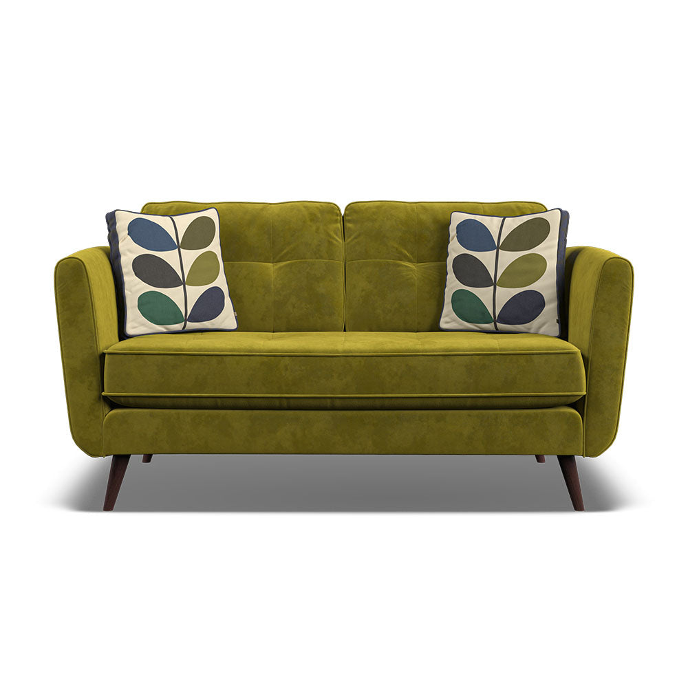 Orla Kiely Ivy Small Sofa - Small Sofa Premium Plain Sterling Home 2 Delphi Seagrass / Multi Stem Rockpool Weathered Oak Feet