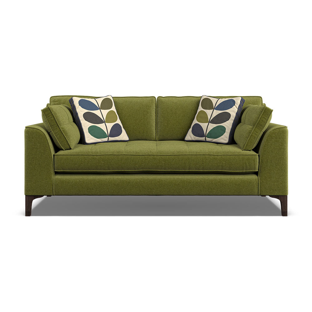 Orla Kiely Arklow Medium Sofa - Medium Sofa Premium Plain Sterling Home 10 Clara Seagrass / Multi Stem Rockpool Weathered Oak Feet