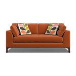 Orla Kiely Arklow Medium Sofa - Medium Sofa Premium Plain Sterling Home 11 Clara Paprika / Multi Stem Spring Weathered Oak Feet