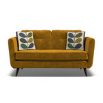 Orla Kiely Ivy Small Sofa - Small Sofa Premium Plain Sterling Home 4 Delphi Fawn / Multi Stem Rockpool Weathered Oak Feet