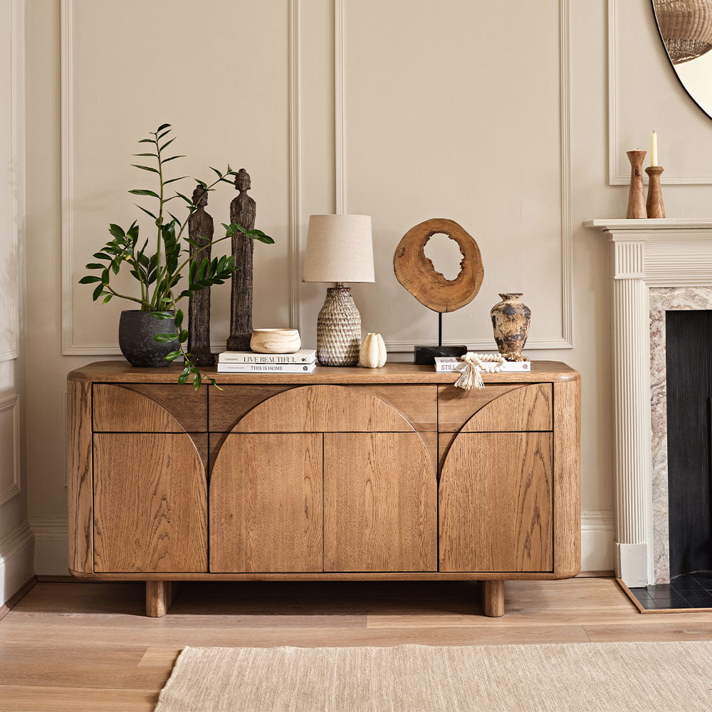 Alverra Solid Oak Wide Sideboard - Wide Sideboard Solid Oak Sterling Home 2