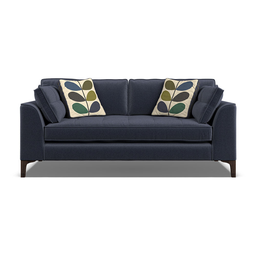 Orla Kiely Arklow Medium Sofa - Medium Sofa Premium Plain Sterling Home 5 Clara Navy / Multi Stem Rockpool Weathered Oak Feet