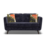 Orla Kiely Ivy Small Sofa - Small Sofa Premium Plain Sterling Home 6 Delphi Ink / Toucan Weathered Oak Feet