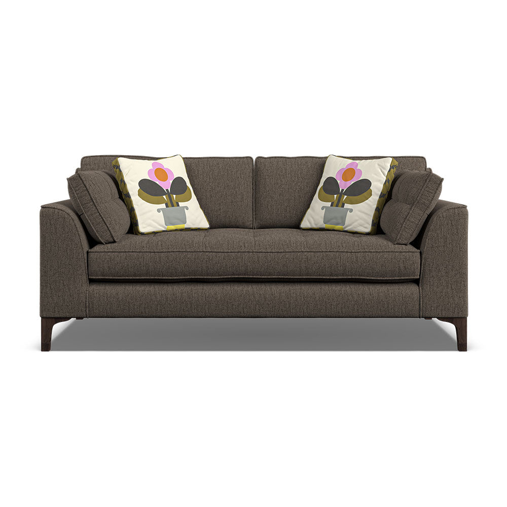 Orla Kiely Arklow Medium Sofa - Medium Sofa House Plain Sterling Home 5 Blythe Slate / Deco Flower Weathered Oak Feet