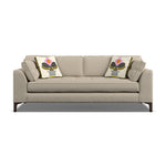 Orla Kiely Arklow Large Sofa - Large Sofa Premium Plain Sterling Home 4 Clarin Clay / Deco Flower Weathered Oak Feet