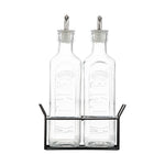 Kilner Set Of 2 Oil Bottles & Metal Rack