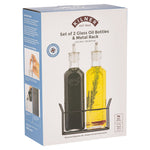 Kilner Set Of 2 Oil Bottles & Metal Rack