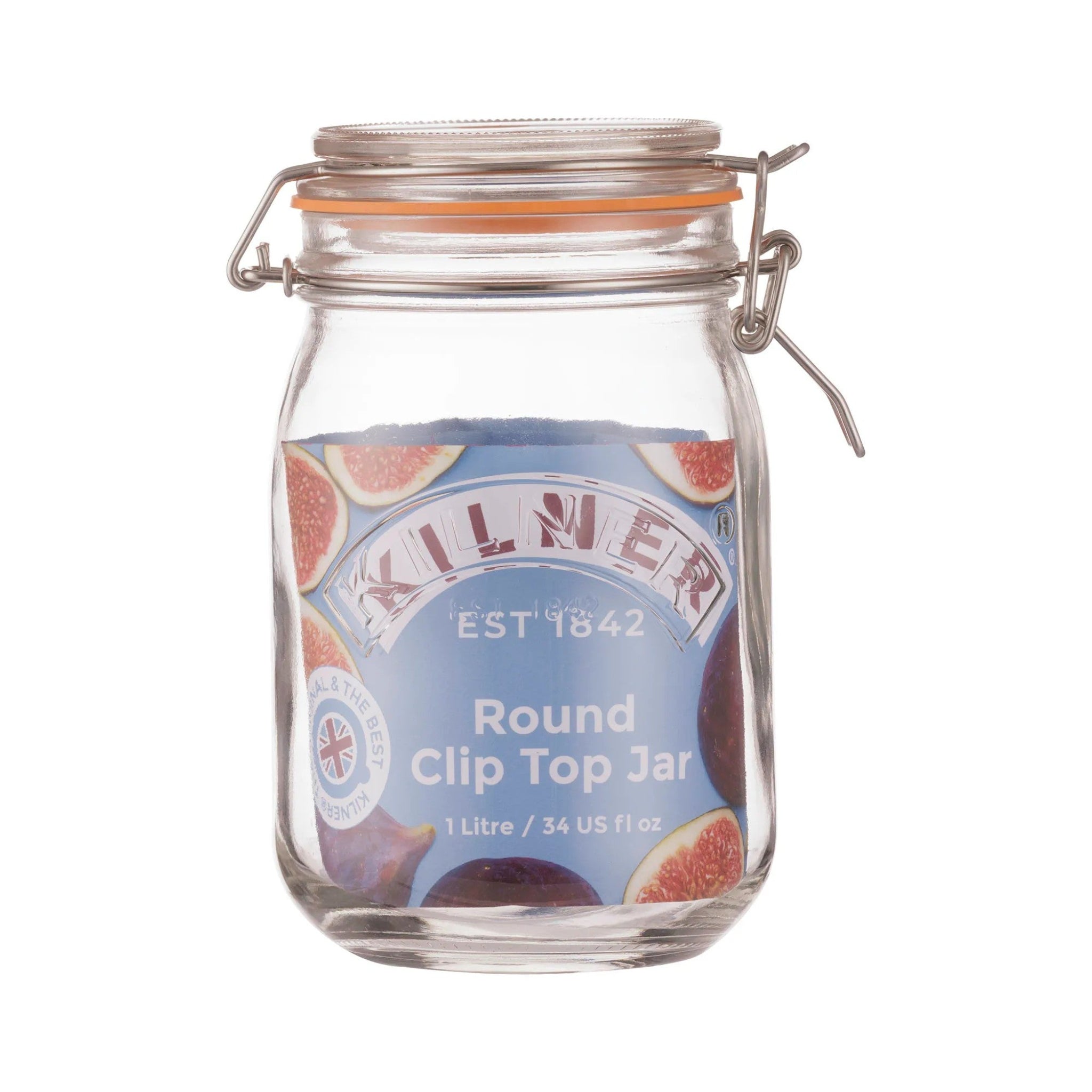 Kil Clip Top Round Jar 1 Litre Sterling Home 1