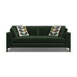 Orla Kiely Arklow Large Sofa - Large Sofa Premium Plain Sterling Home 10 Clara Everygreen / Multi Stem Rockpool Weathered Oak Feet