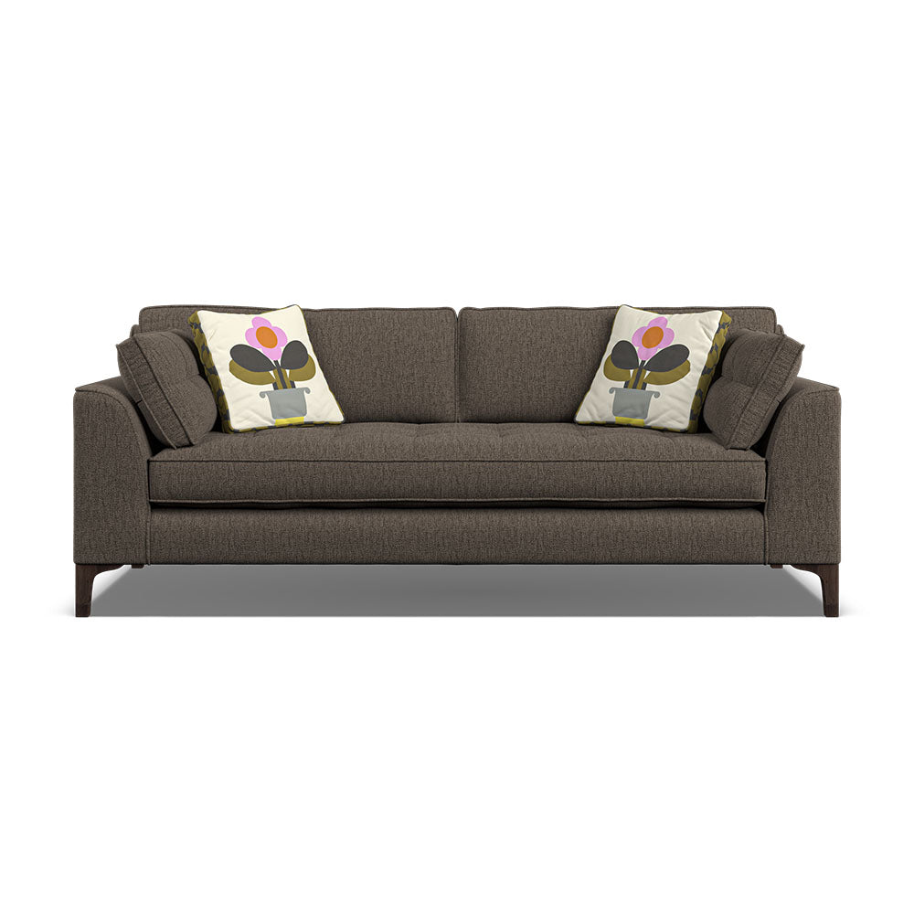 Orla Kiely Arklow Large Sofa - Large Sofa House Plain Sterling Home 6 Blythe Slate / Deco Flower Weathered Oak Feet