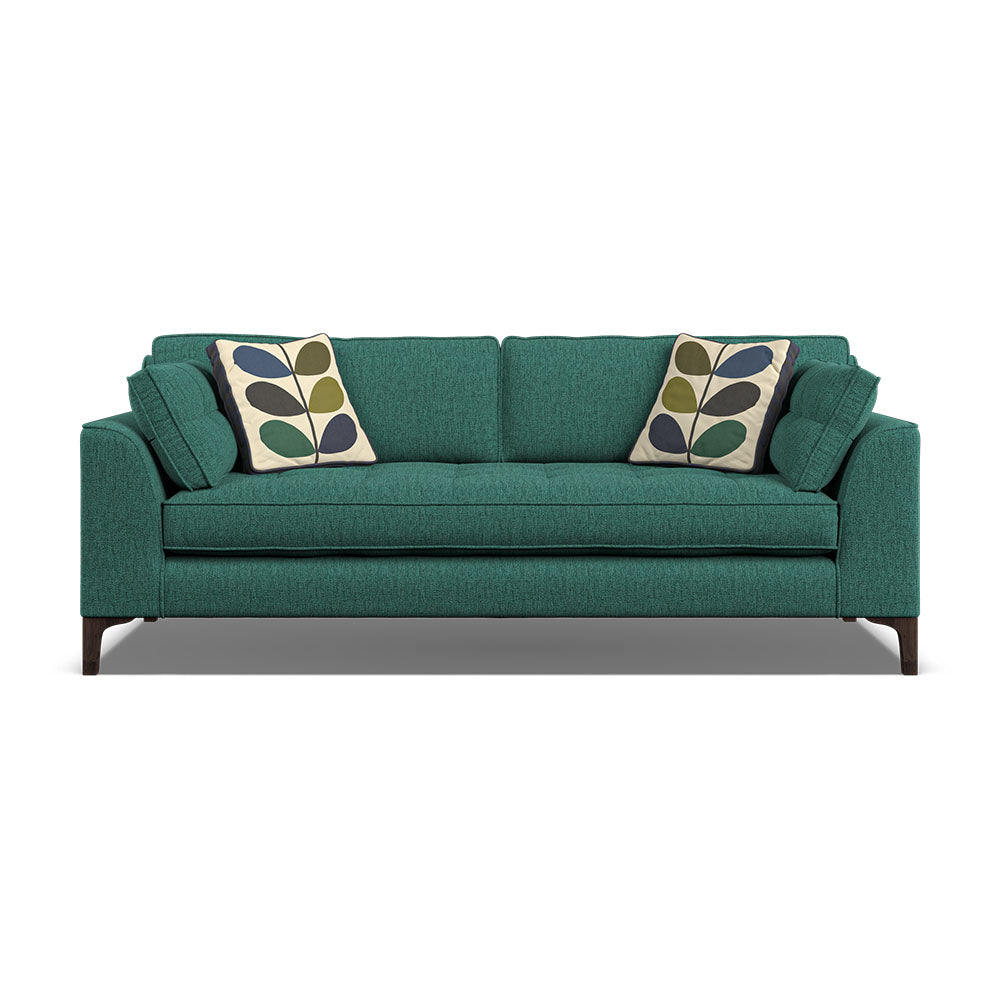 Orla Kiely Arklow Large Sofa - Large Sofa House Plain Sterling Home 1 Blythe Rockpool / Multi Stem Rockpool Weathered Oak Feet
