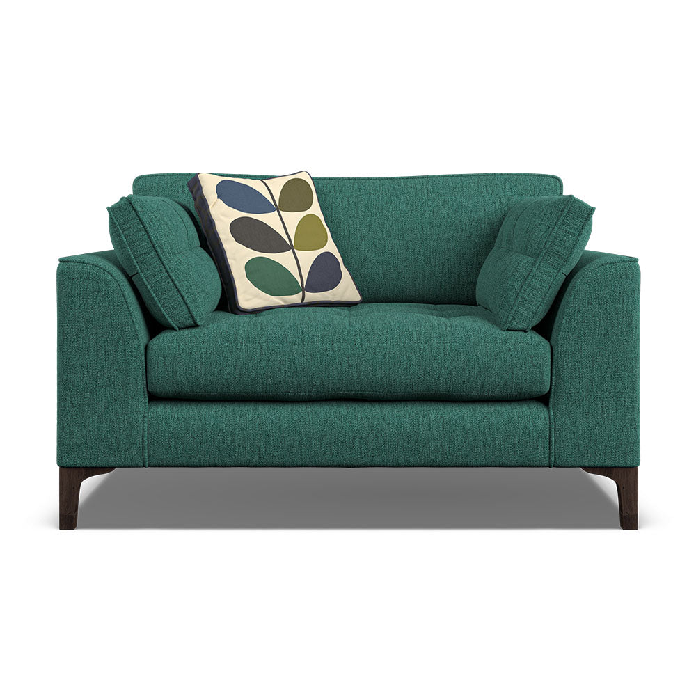 Orla Kiely Arklow Loveseat - Snuggler House Plain Sterling Home 2 Blythe Rockpool / Multi Stem Rockpool Weathered Oak Feet