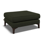 Orla Kiely Arklow Footstool - Footstool Premium Plain Sterling Home 2 Clarin Moss / Lola Weathered Oak Feet