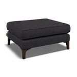 Orla Kiely Arklow Footstool - Footstool Premium Plain Sterling Home 3 Clarin Indigo / Toucan Weathered Oak Feet