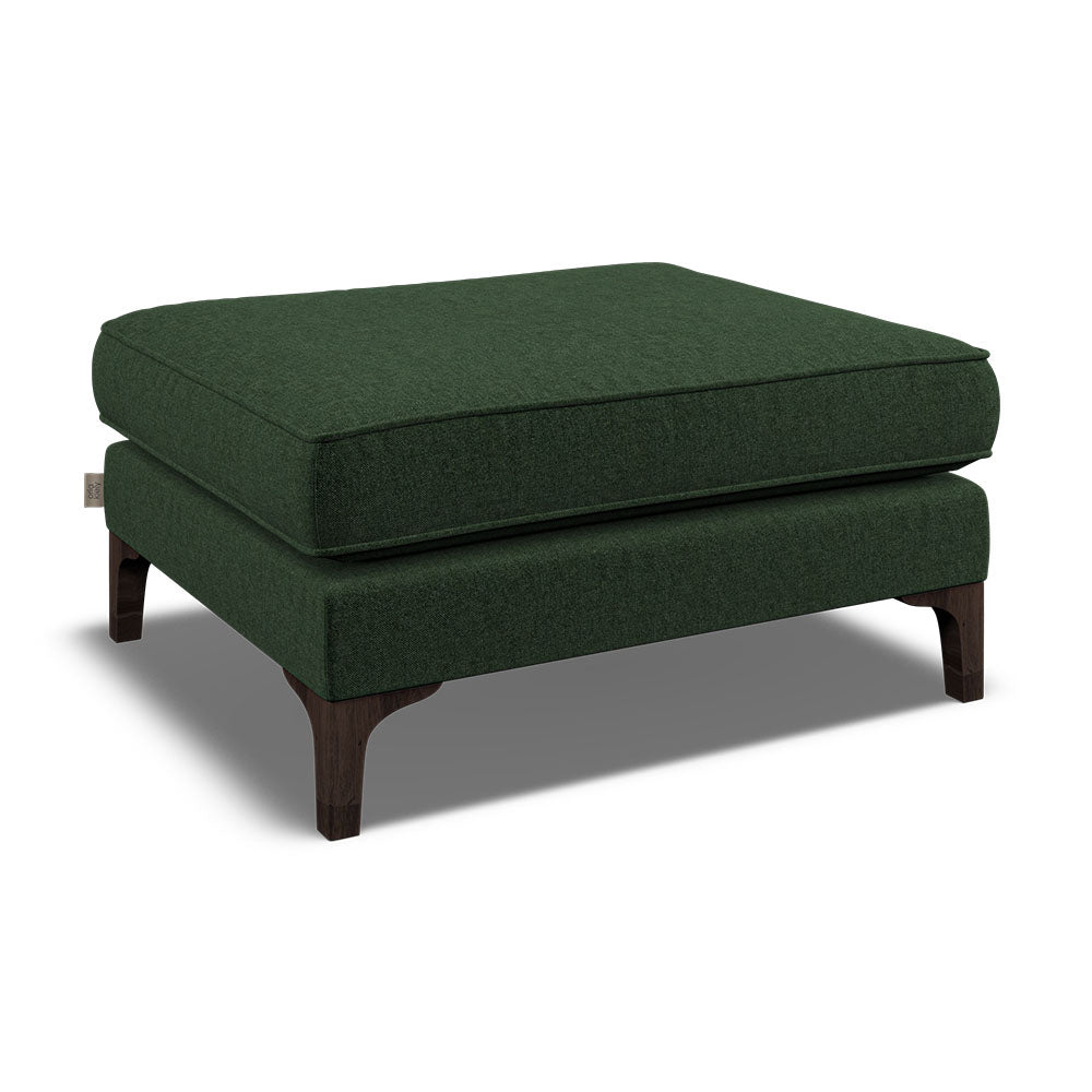Orla Kiely Arklow Footstool - Footstool Premium Plain Sterling Home 5 Clara Everygreen / Multi Stem Rockpool Weathered Oak Feet