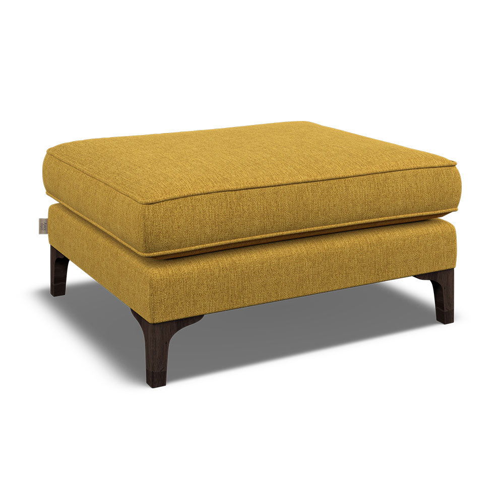 Orla Kiely Arklow Footstool - Footstool House Plain Sterling Home 2 Blythe Sunflower / Busy Bee Weathered Oak Feet