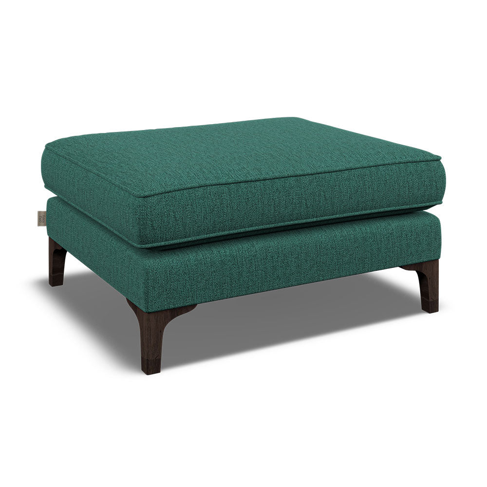 Orla Kiely Arklow Footstool - Footstool House Plain Sterling Home 4 Blythe Rockpool / Multi Stem Rockpool Weathered Oak Feet