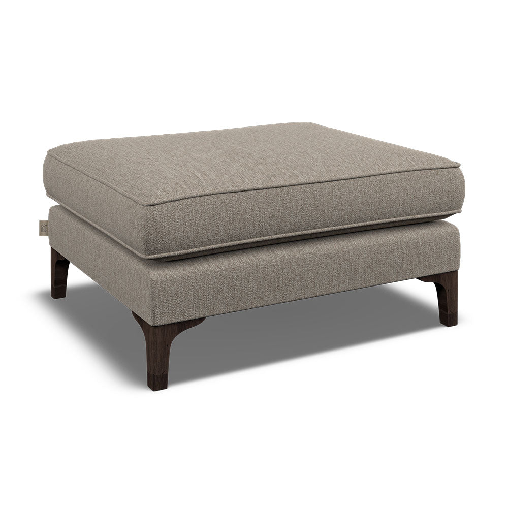 Orla Kiely Arklow Footstool - Footstool House Plain Sterling Home 1 Blythe Oatmeal / Multi Stem Rockpool Weathered Oak Feet