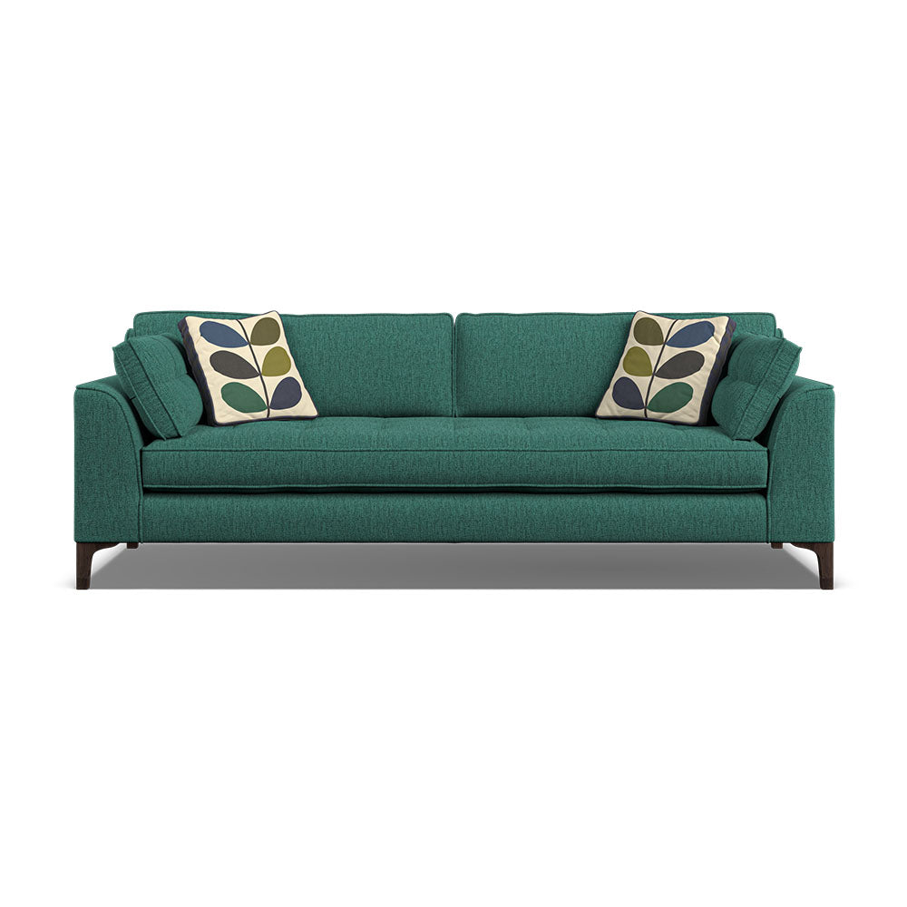 Orla Kiely Arklow Extra Large Sofa - Extra Large Sofa House Plain Sterling Home 4 Blythe Rockpool / Multi Stem Rockpool Weathered Oak Feet