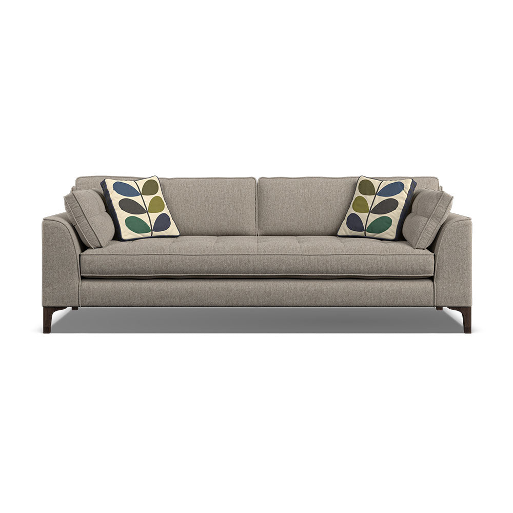 Orla Kiely Arklow Extra Large Sofa - Extra Large Sofa House Plain Sterling Home 2 Blythe Oatmeal / Multi Stem Rockpool Weathered Oak Feet