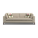 Orla Kiely Arklow Extra Large Sofa - Extra Large Sofa Premium Plain Sterling Home 4 Clarin Clay / Deco Flower Weathered Oak Feet