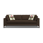 Orla Kiely Arklow Extra Large Sofa - Extra Large Sofa Premium Plain Sterling Home 1 Clarin Chocolate / Deco Flower Weathered Oak Feet