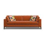 Orla Kiely Arklow Extra Large Sofa - Extra Large Sofa Premium Plain Sterling Home 6 Clara Paprika / Multi Stem Spring Weathered Oak Feet