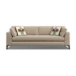 Orla Kiely Arklow Extra Large Sofa - Extra Large Sofa Premium Plain Sterling Home 7 Clara Natural / Deco Flower Weathered Oak Feet
