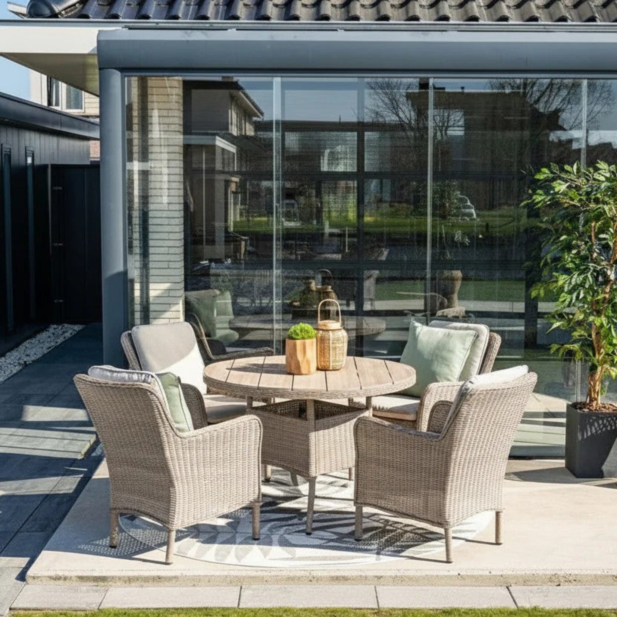 Cornwall 4 Seat Dining Set Sterling Home 1