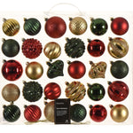 Traditional Assorted Shatter Proof Baubles 30 Pack - C Mixed S/Proof Baubles 30 Pack 7CM Sterling Home 1