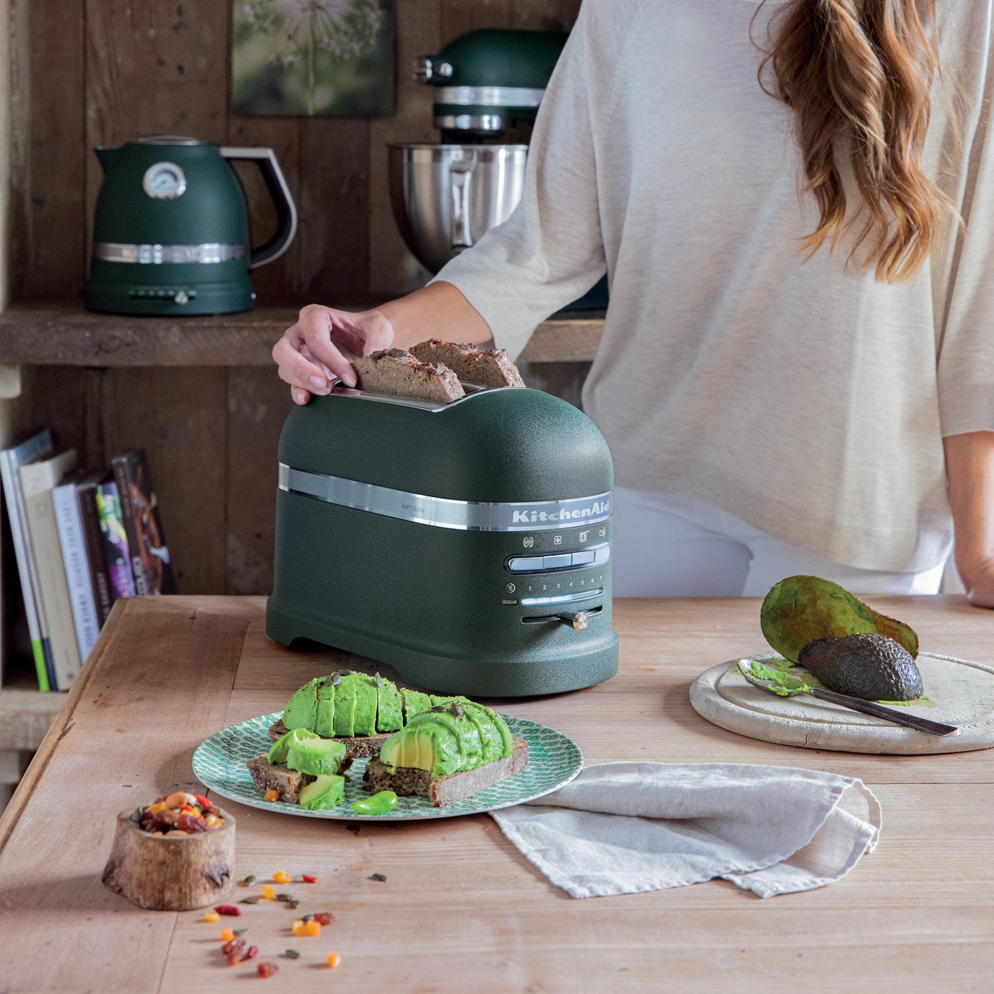 Kitchenaid Green 2 Slot Toaster - KA 2 Slot Toaster Pebble Palm Sterling Home 1